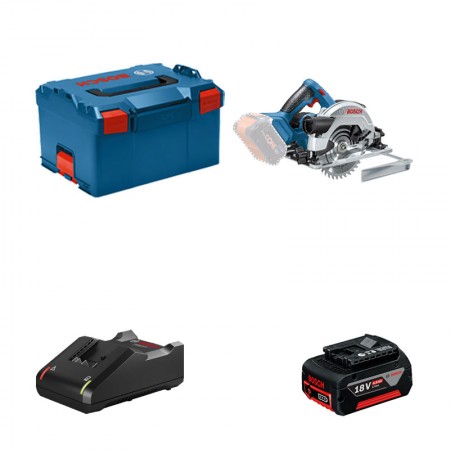 Scie circulaire Ø165 mm GKS 18V-57G + 1 batterie GBA 18V 4.0 Ah + 1 chargeur GAL 18V-40 BOSCH