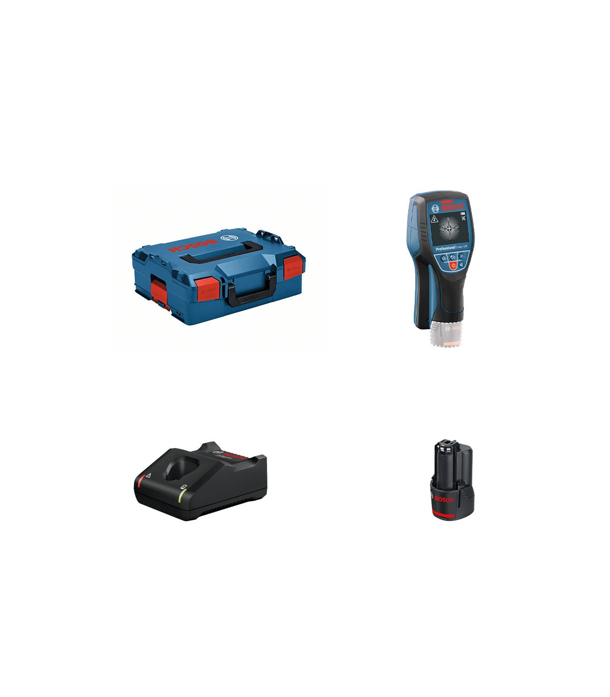 Détecteur mural D-tect 120 + 1 batterie 12V 3 Ah + 1 chargeur GAL 12V-40 BOSCH