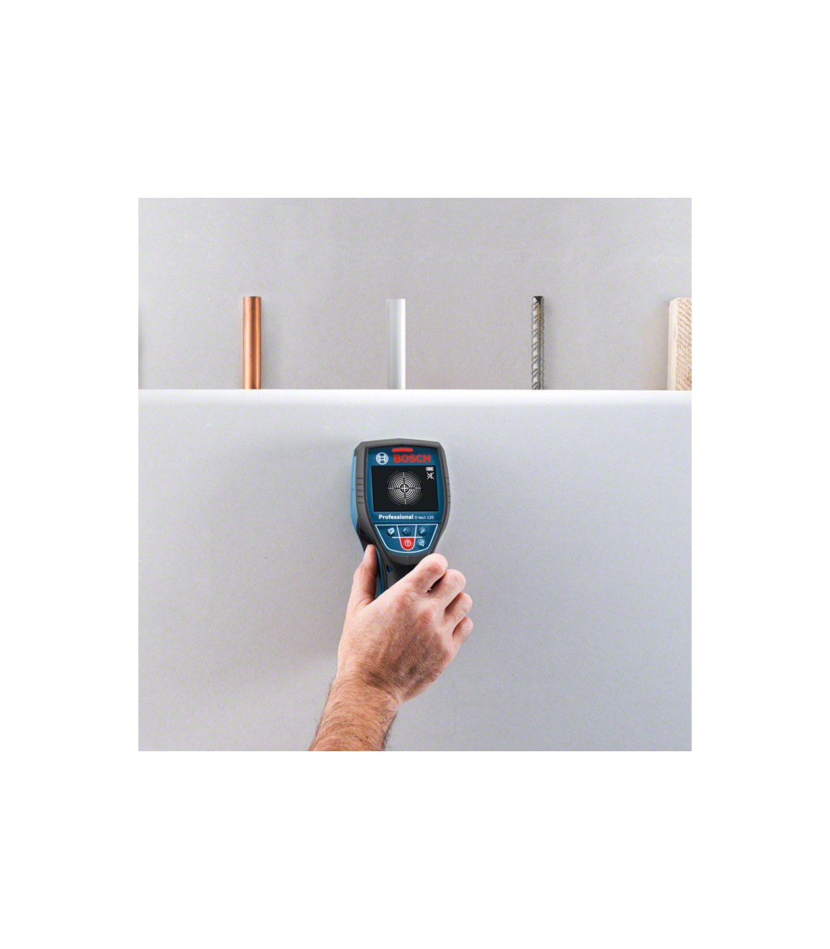 Détecteur mural D-tect 120 + 1 batterie 12V 3 Ah + 1 chargeur GAL 12V-40 BOSCH