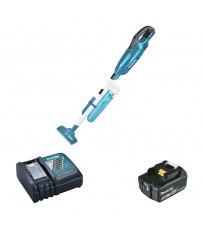 Aspirateur 18V DCL280FZC + 1 batterie BL1850B 18V 5 Ah + 1 chargeur rapide DC18RC MAKITA