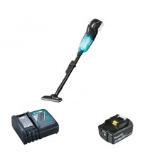 Aspirateur 18V DCL281FZB + 1 batterie BL1850B 18V 5 Ah + 1 chargeur rapide DC18RC MAKITA