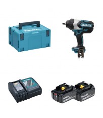 Boulonneuse 1/2" 18V 1000Nm DTW1002ZJ + 2 batteries BL1860B 18V 6 Ah + 1 chargeur rapide DC18RC MAKITA
