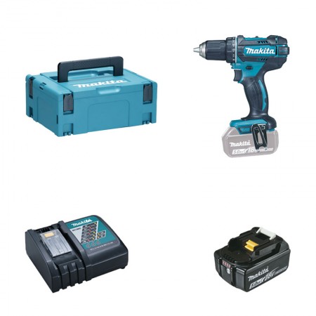 Perceuse-visseuse 18V DDF482ZJ + 1 batterie BL1850B 18V 5 Ah + 1 chargeur rapide DC18RC MAKITA
