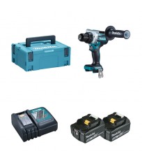 Perceuse-visseuse DDF486ZJ + 2 batteries BL1850B 18V 5 Ah + 1 chargeur rapide DC18RC MAKITA
