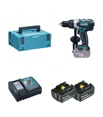 Perceuse-visseuse 18V DDF458ZJ + 2 batteries BL1850B 18V 5 Ah + 1 chargeur rapide DC18RC MAKITA