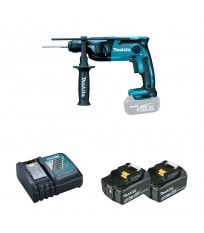 Perforateur DHR165Z + 2 batteries BL1850B 18V 5 Ah + 1 chargeur rapide DC18RC MAKITA