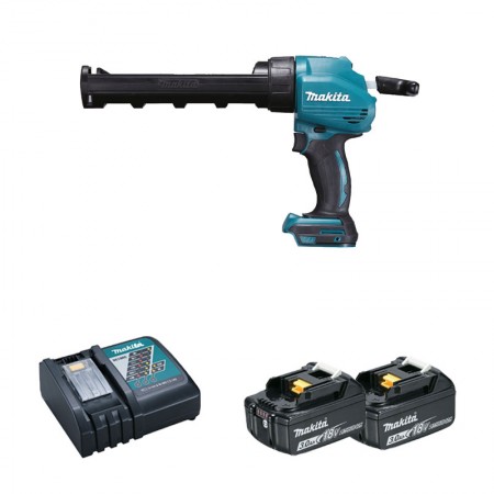 Pistolet à mastic 18V DCG180Z + 2 batteries BL1830B 18V 3 Ah + 1 chargeur rapide DC18RC MAKITA