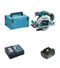 Scie circulaire 18V Ø165 mm DHS680ZJ + 1 batterie BL1850B 18V 5 Ah + 1 chargeur rapide DC18RC MAKITA