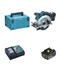 Scie circulaire 18V Ø165 mm DSS610ZJ + 1 batterie BL1850B 18V 5 Ah + 1 chargeur rapide DC18RC MAKITA