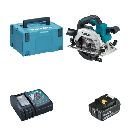 Scie circulaire 18V Ø165 mm DHS660ZJ + 1 batterie BL1850B 18V 5 Ah + 1 chargeur rapide DC18RC MAKITA