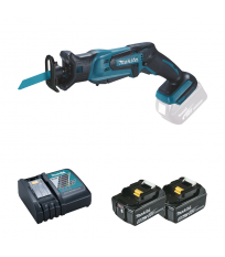 Scie Sabre 18V DJR183Z + 2 batteries BL1850B 18V 5 Ah + 1 chargeur rapide DC18RC MAKITA