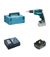 Visseuse plaque de plâtre DFS452ZJ + 1 batterie BL1850B 18V 5 Ah + 1 chargeur rapide DC18RC MAKITA
