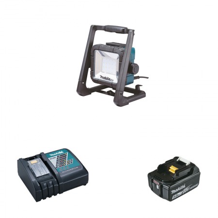 Projecteur de chantier DML805 + 1 batterie BL1850B 18V 5 Ah + 1 chargeur rapide DC18RC MAKITA
