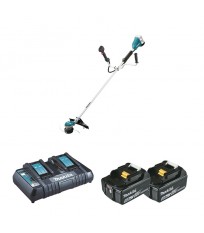 Coupe-bordure 2x18V DUR368AZ + 2 batteries BL1850B 18V 5 Ah + 1 chargeur rapide double DC18RD MAKITA