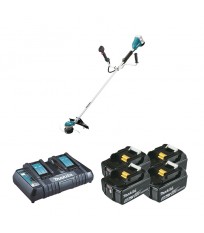 Coupe-bordure 2x18V DUR368AZ + 4 batteries BL1850B 18V 5 Ah + 1 chargeur rapide double DC18RD MAKITA