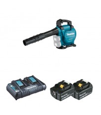 Aspirateur-Broyeur Souffleur 2x18V DUB363ZV + 2 batteries BL1850B 18V 5 Ah + 1 chargeur rapide double DC18RC MAKITA