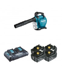 Aspirateur-Broyeur Souffleur 2x18V DUB363ZV + 4 batteries BL1850B 18V 5 Ah + 1 chargeur rapide double DC18RC MAKITA