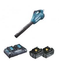 Souffleur 2x18V DUB362Z + 2 batteries BL1850B 18V 5 Ah + 1 chargeur rapide double DC18RD MAKITA
