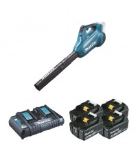 Souffleur 2x18V DUB362Z + 4 batteries BL1850B 18V 5 Ah + 1 chargeur rapide double DC18RD MAKITA