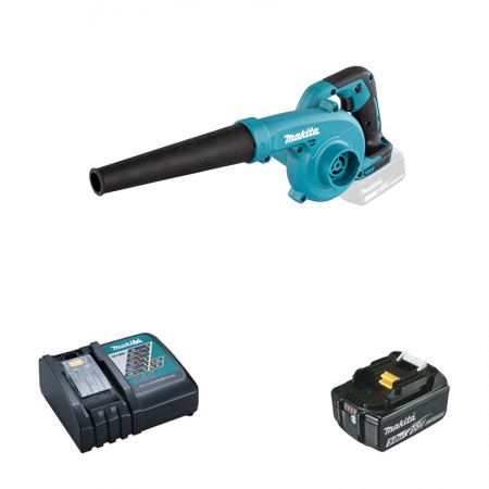 Souffleur 18V DUB185Z + 1 batterie BL1850B 18V 5 Ah + 1 chargeur rapide DC18RC MAKITA
