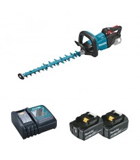 Taille-haie 18V 60cm DUH602Z + 2 batteries BL1850B 18V 5 Ah + 1 chargeur rapide DC18RC MAKITA