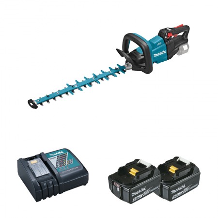 Taille-haie 18V 60cm DUH602Z + 2 batteries BL1850B 18V 5 Ah + 1 chargeur rapide DC18RC MAKITA