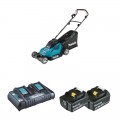 2 batteries BL1850B 18V 5 Ah + 1 chargeur rapide double DC18RD