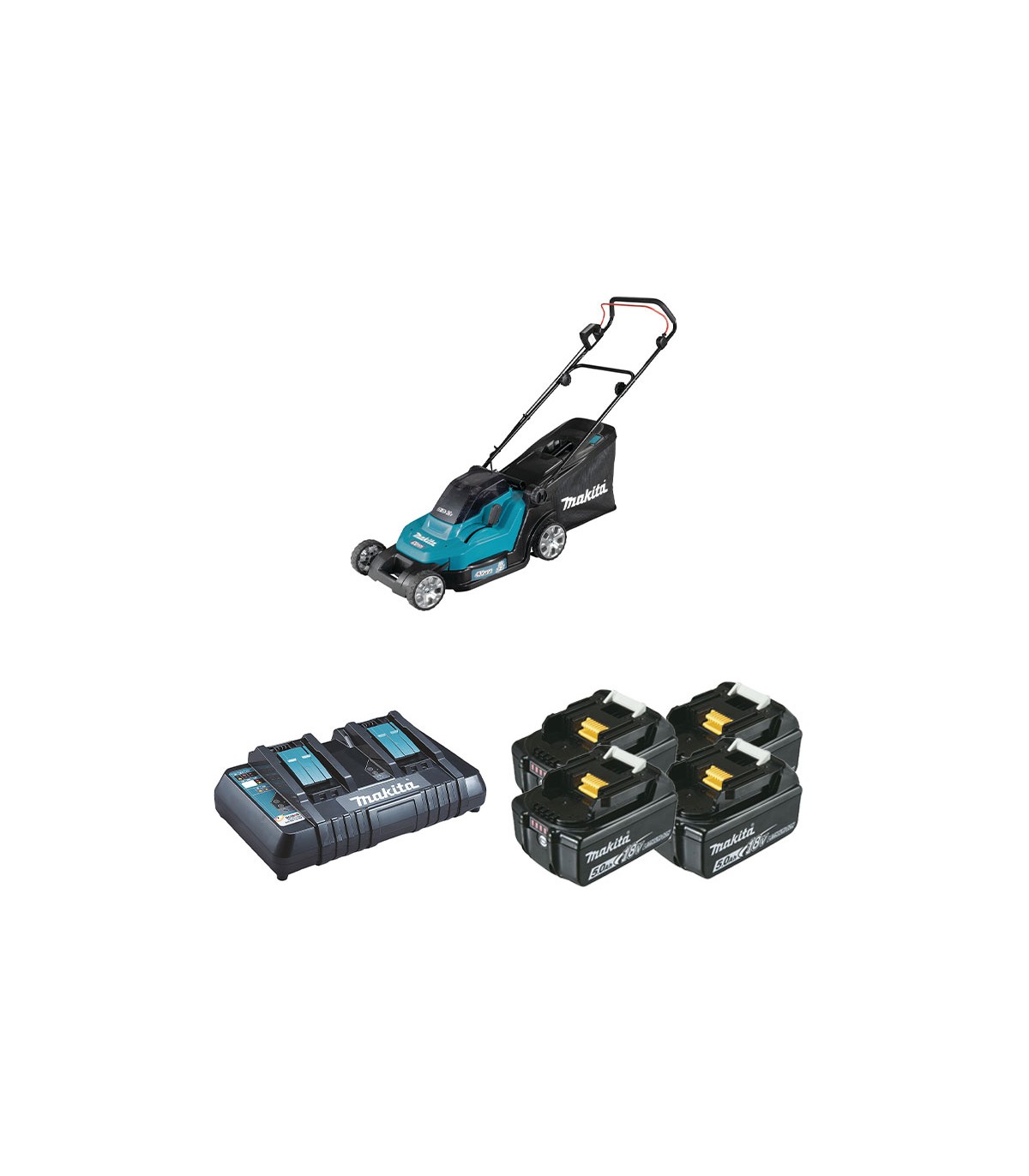 Tondeuse 36V (2 x 18V) 43cm DLM432Z 4bat 5Ah - MAKITA