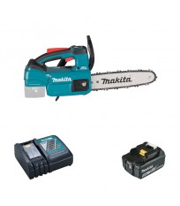 Tronçonneuse 18V DUC254Z + 1 batterie BL1850B 18V 5 Ah + 1 chargeur rapide DC18RC MAKITA