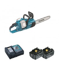 Tronçonneuse 2x18V 35cm DUC353Z + 2 batteries BL1850B 18V 5 Ah + 1 chargeur rapide DC18RC MAKITA