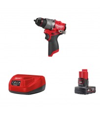 Perceuse visseuse à percussion 12V M12 FPD2 + 1 batterie 12V 4 Ah + chargeur C12C MILWAUKEE