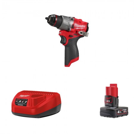 Perceuse visseuse à percussion 12V M12 FPD2 + 1 batterie 12V 4 Ah + chargeur C12C MILWAUKEE