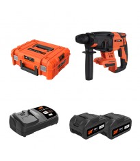 Perforateur piqueur D18 SDS Plus 18V + 2 batteries 18V 5 Ah + chargeur rapide SPIT