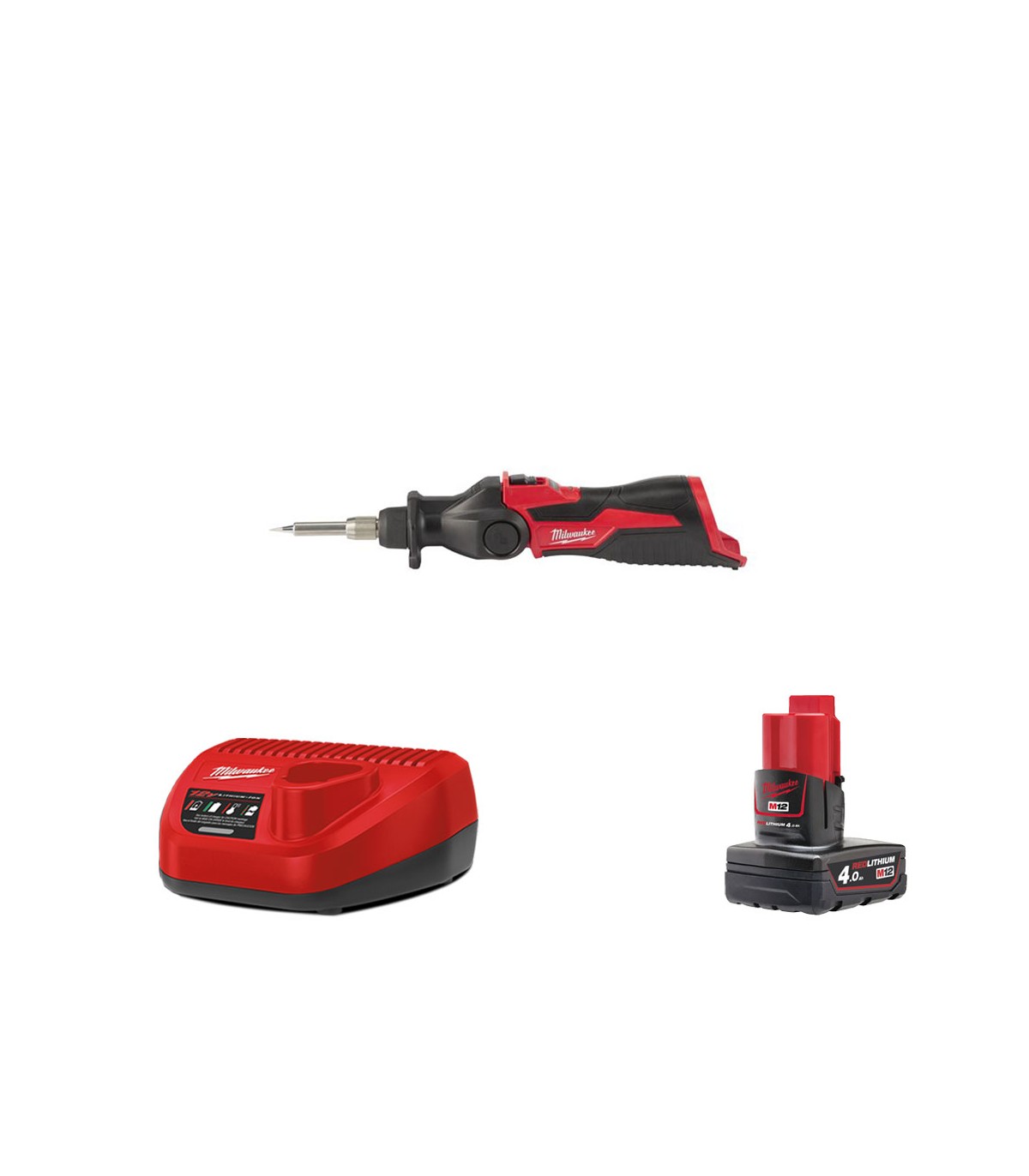 Fer à souder M12 SI-0 + 1 Batterie 12V 4 Ah + 1 Chargeur C12C MILWAUKEE