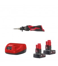 Fer à souder M12 SI-0 + 2 Batteries 12V 4 Ah + 1 Chargeur C12C MILWAUKEE