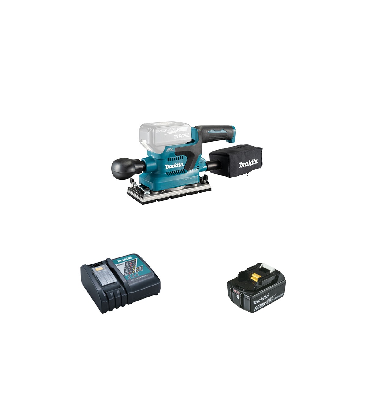 Ponceuse vibrante 18V DBO380 1 Bat 5 Ah MAKITA 