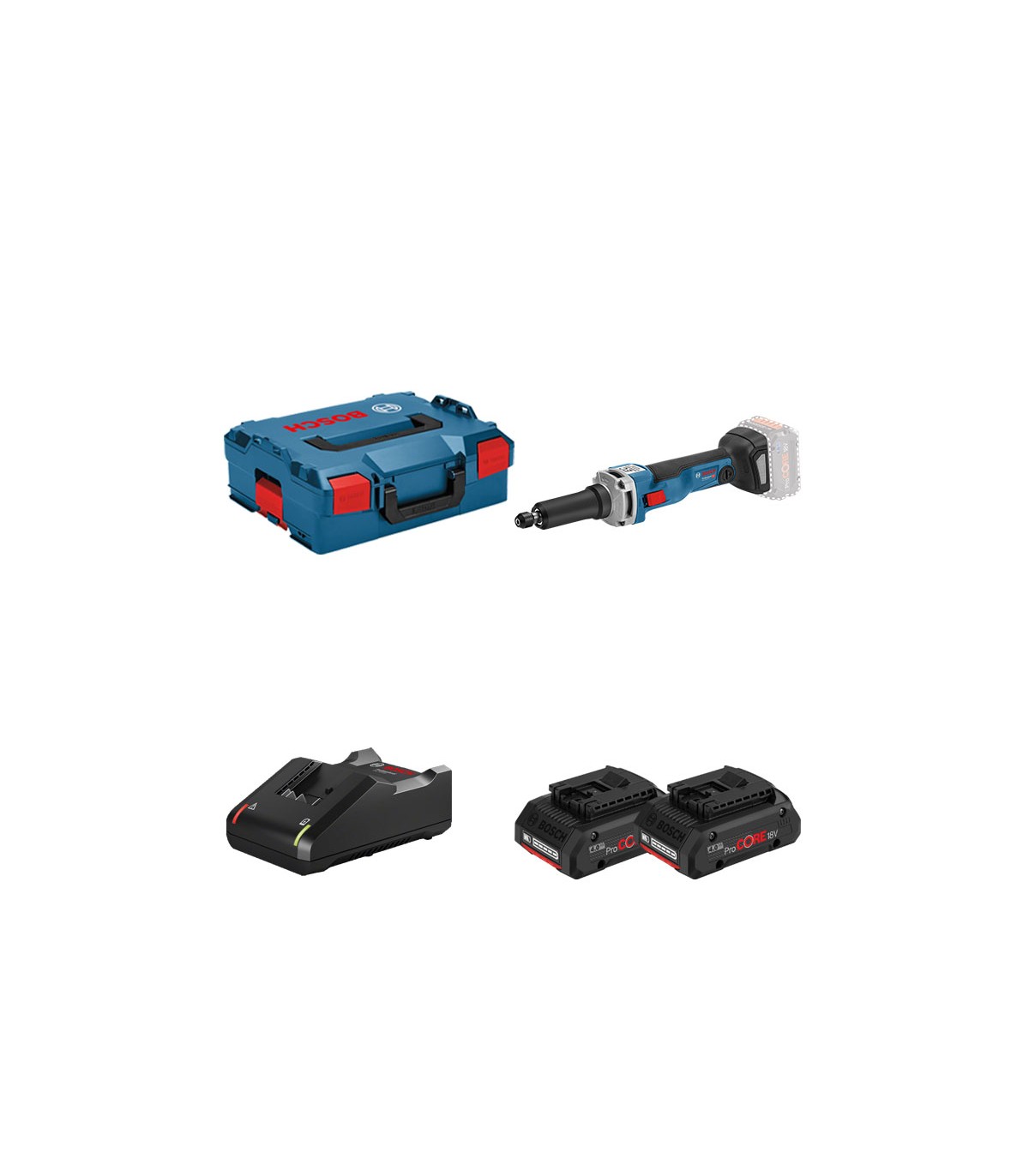 Meuleuse GGS 18V-23 LC + 2 batteries Procore 18V 4 Ah + 1 chargeur GAL 18V-40 BOSCH
