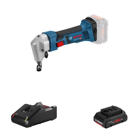 Grignoteuse sans fil GNA 18V-16 E + 1 batterie Procore 18V 4 Ah + 1 chargeur GAL 18V-40 BOSCH