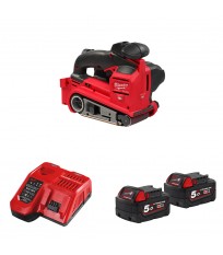 Ponceuse à bande 18V FBTS75-0 + 2 batteries 18V 5 Ah + 1 chargeur M12-18FC MILWAUKEE