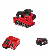 Ponceuse à bande 18V FBTS75-0 + 1 batterie 18V 5 Ah + 1 chargeur M12-18FC MILWAUKEE
