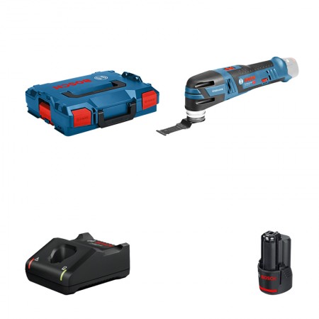 Découpeur-ponceur GOP 12 V-28 + 1bat 12V 3 Ah + 1 GAL 12V-40 BOSCH