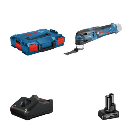 Découpeur-ponceur GOP 12 V-28 + 1 bat 12V 6 Ah + 1 GAL 12V-40 BOSCH