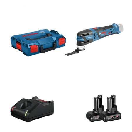 Découpeur-ponceur GOP 12 V-28 + 2bat 12V 6 Ah + 1 GAL 12V-40 BOSCH