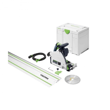Scie circulaire plongeante Ø168 mm TS 60 KEBQ-Plus + rail 1080 mm FESTOOL