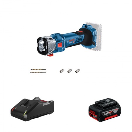 Outil rotatif GCU 18V-30 + 1bat GBA 18V 4 Ah + 1 GAL 18V-40 BOSCH