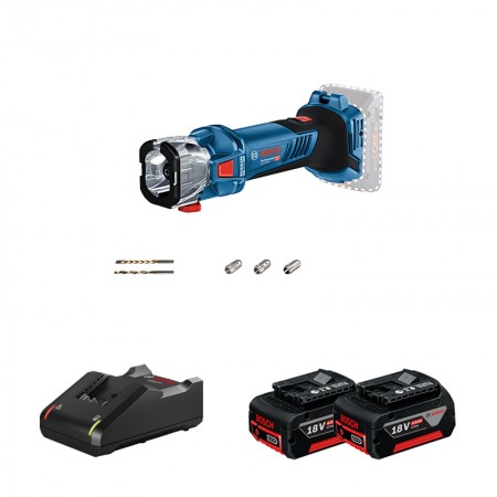 Outil rotatif GCU 18V-30 + 2bat GBA 18V 4 Ah + 1 GAL 18V-40 BOSCH