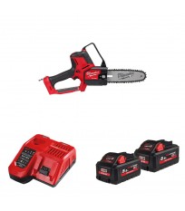 Tronçonneuse d'élagage 18V M18 FHS20-552 + 2 batteries 18V 5.5 Ah + 1 chargeur M12-18FC MILWAUKEE
