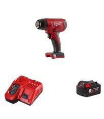 Décapeur thermique 18V M18 BHG-0 + 1 batterie 18V 5 Ah + chargeur M12-18 FC MILWAUKEE