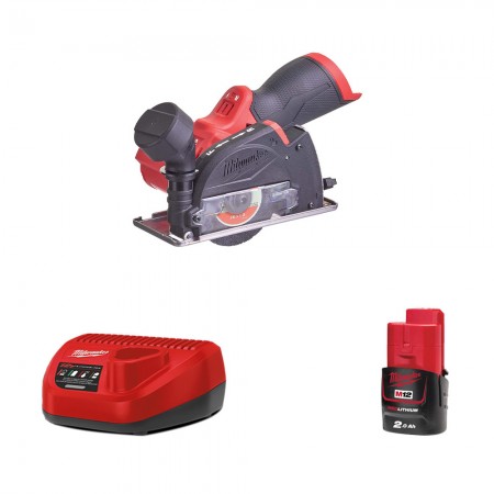 Meuleuse angulaire Ø76 mm 12V M12 FCOT-0 + 1 batterie 12V 2 Ah + chargeur C12 C MILWAUKEE