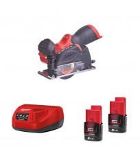 Meuleuse angulaire Ø76 mm 12V M12 FCOT-0 + 2 batteries 12V 2 Ah + chargeur C12 C MILWAUKEE